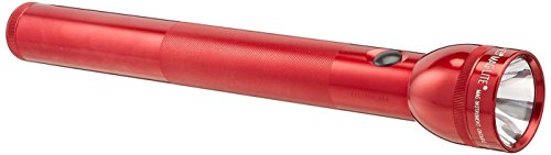 Maglite Heavy-Duty Incandescent 4-Cell D Flashlight, Red