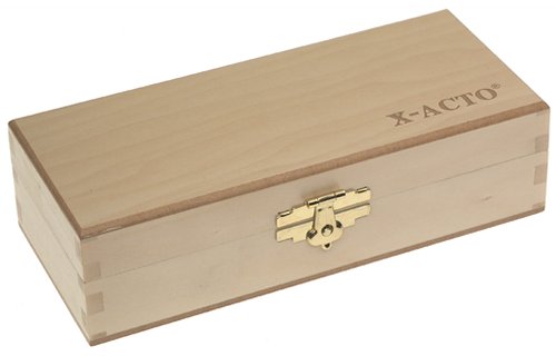 X-ACTO Basic Knife Set | Set Contains 3 Precision Knives, 10 Precision Knife Blades, Wooden Chest for Storage (14 Count)