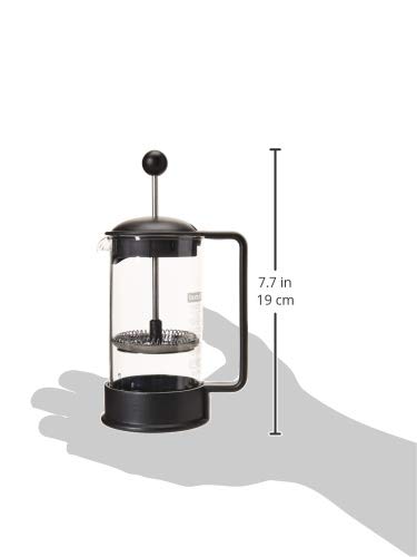 Bodum 12 oz Brazil French Press Coffee Maker, High-Heat Borosilicate Glass, Black - Made in Portugal