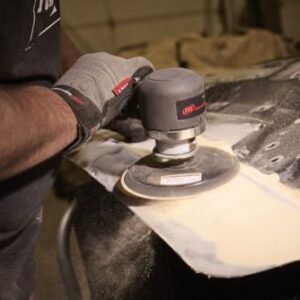 Ingersoll Rand 311A Dual-Action Angle Air Sander, 6" Adhesive Pad, 12,000 rpm, 0.25 hp, Side Exhaust