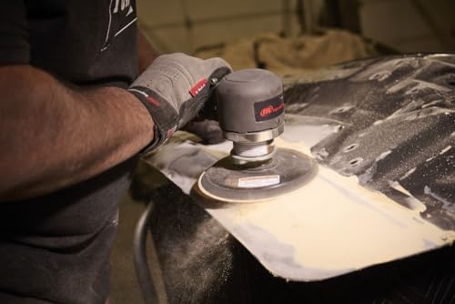 Ingersoll Rand 311A Dual-Action Angle Air Sander, 6" Adhesive Pad, 12,000 rpm, 0.25 hp, Side Exhaust