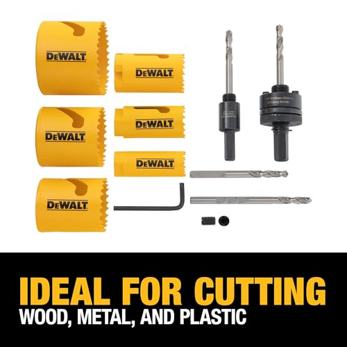 DEWALT Bi-Metal Hole Saw Kit for Wood, Metal and Plastic (D180001)