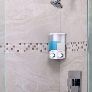 Better Living Products, White 76254-1 Euro Series 2-Chamber Soap and Shower Dispenser