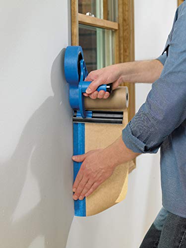 ScotchBlue Painter's Tape and Paper Dispenser, Applies Masking Paper with Painter’s Tape to Protect and Cover Surfaces, Tape Dispenser Includes Plastic Blade, Fits 12 Inch Masking Paper