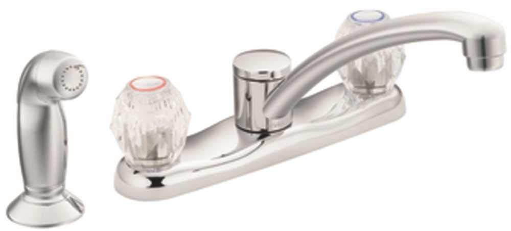 Moen 7910 Chateau Two-Handle Low-Arc Kitchen Faucet 7910, Chrome