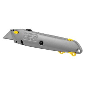 Stanley 10-499 Quick-Change Utility Knife with Retractable Blade and Twine Cutter, Silver