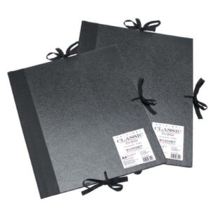 daler-rowney cachet classic portfolio, hard cover with cloth ties, 23 x 31 inches, black (471302331)