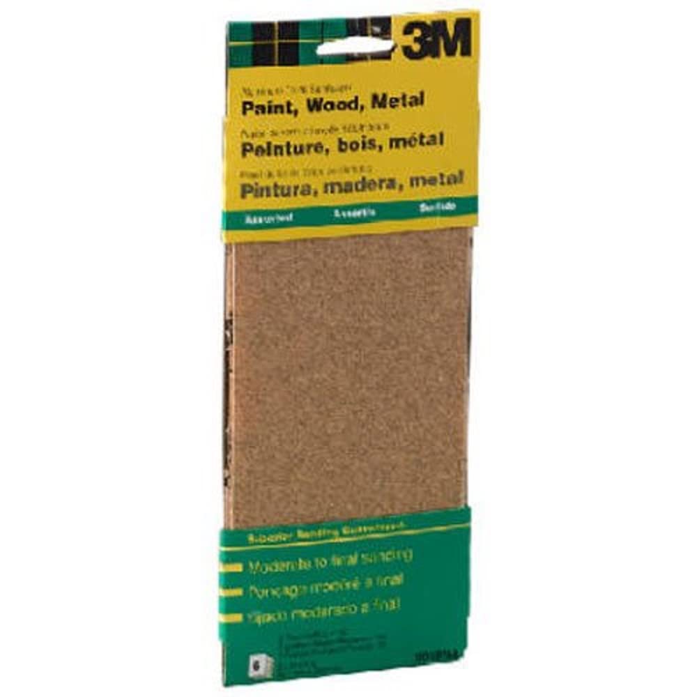 3M 9015 General Purpose Sandpaper Sheets, 3-2/3-in by 9-in, Fine Grit