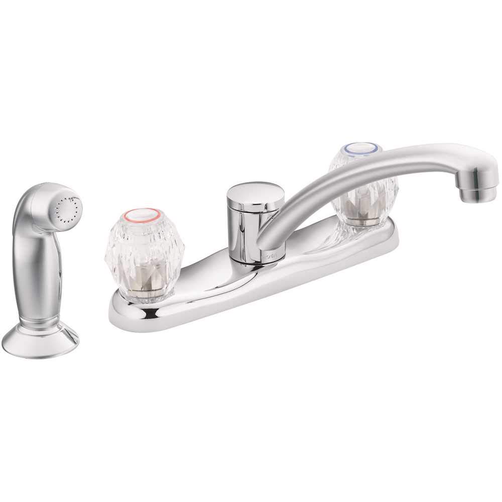 Moen 7910 Chateau Two-Handle Low-Arc Kitchen Faucet 7910, Chrome