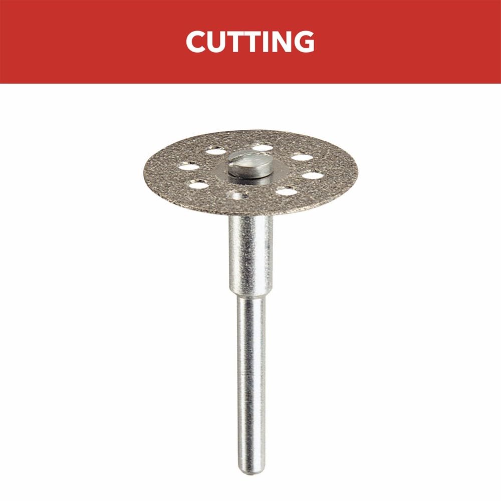 Dremel 545 Diamond Cut-Off Wheel with Mandrel, 7/8” (22.2mm) Diameter, Cutting Rotary Tool Accessory (1 Piece)