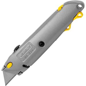 Stanley 10-499 Quick-Change Utility Knife with Retractable Blade and Twine Cutter, Silver