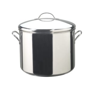 farberware classic stainless steel stock pot/stockpot with lid - 16 quart, silver