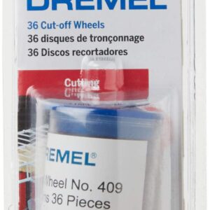 Dremel 409 Cut-Off Wheel, 15/16" (23.8 mm) Diameter, .025” (0.6mm) disc Thickness, Cutting Rotary Tool Accessory (36 Pieces)