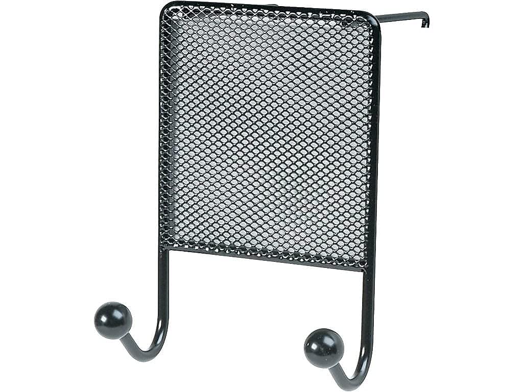 Fellowes Mesh Partition Additions Double Coat Hook, Black (75903)