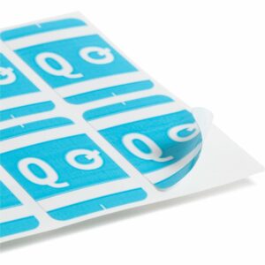 Smead Alphaz ACCS Color-Coded Alphabetic Label, Q, Light Blue, 100 Labels Per Pack (67187)