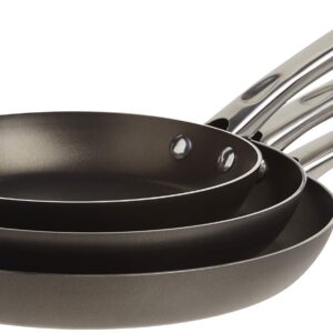 Farberware - 20065 Farberware Kitchen Ease Nonstick Frying Pan Set / Fry Pan Set / Skillet Set - 8 Inch, 10 Inch, and 11 Inch, Black