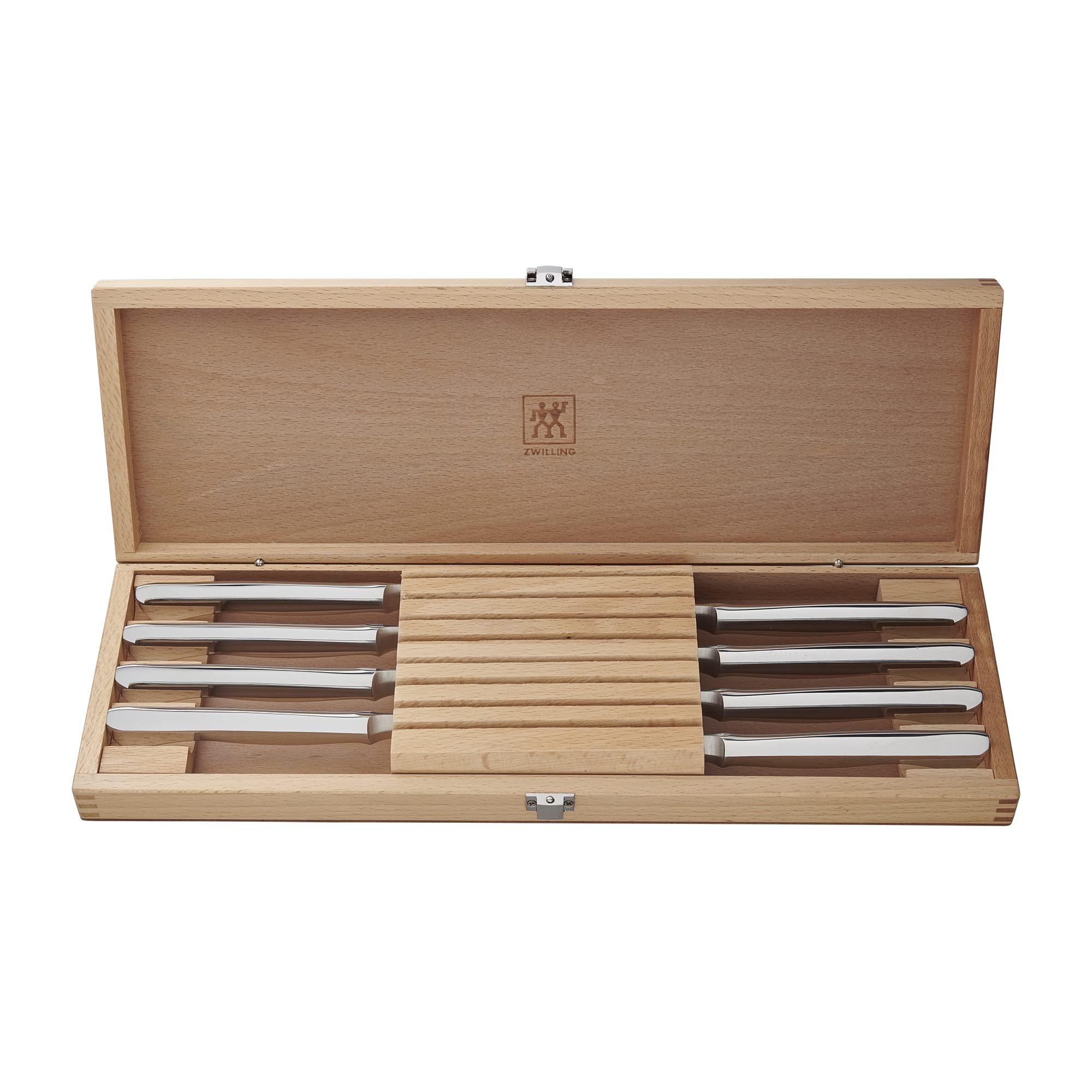 ZWILLING 8-Piece Stainless-Steel Steak Knife Set in Wood Gift Box