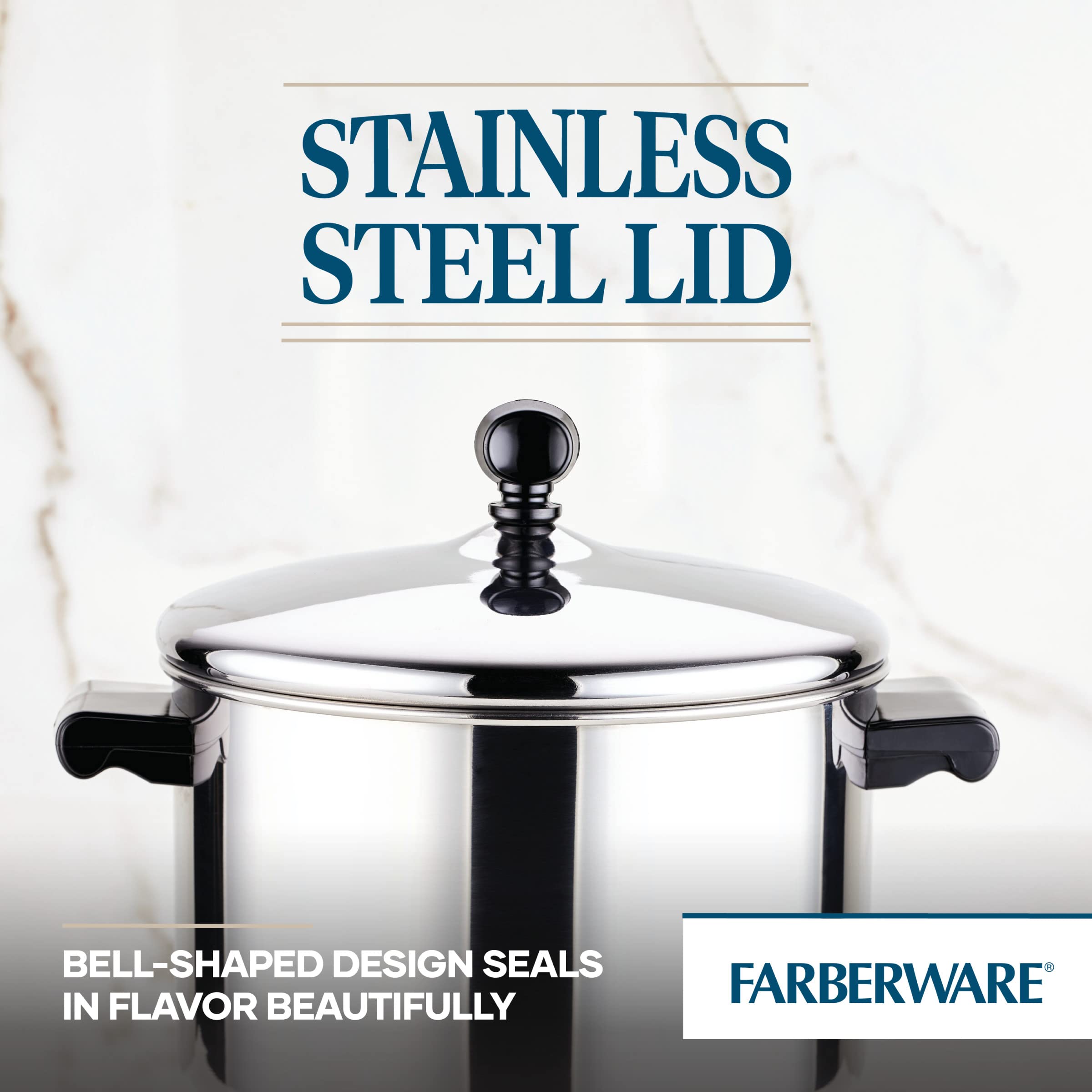 Farberware Classic Stainless Steel 4-Quart Covered Saucepot - - Silver