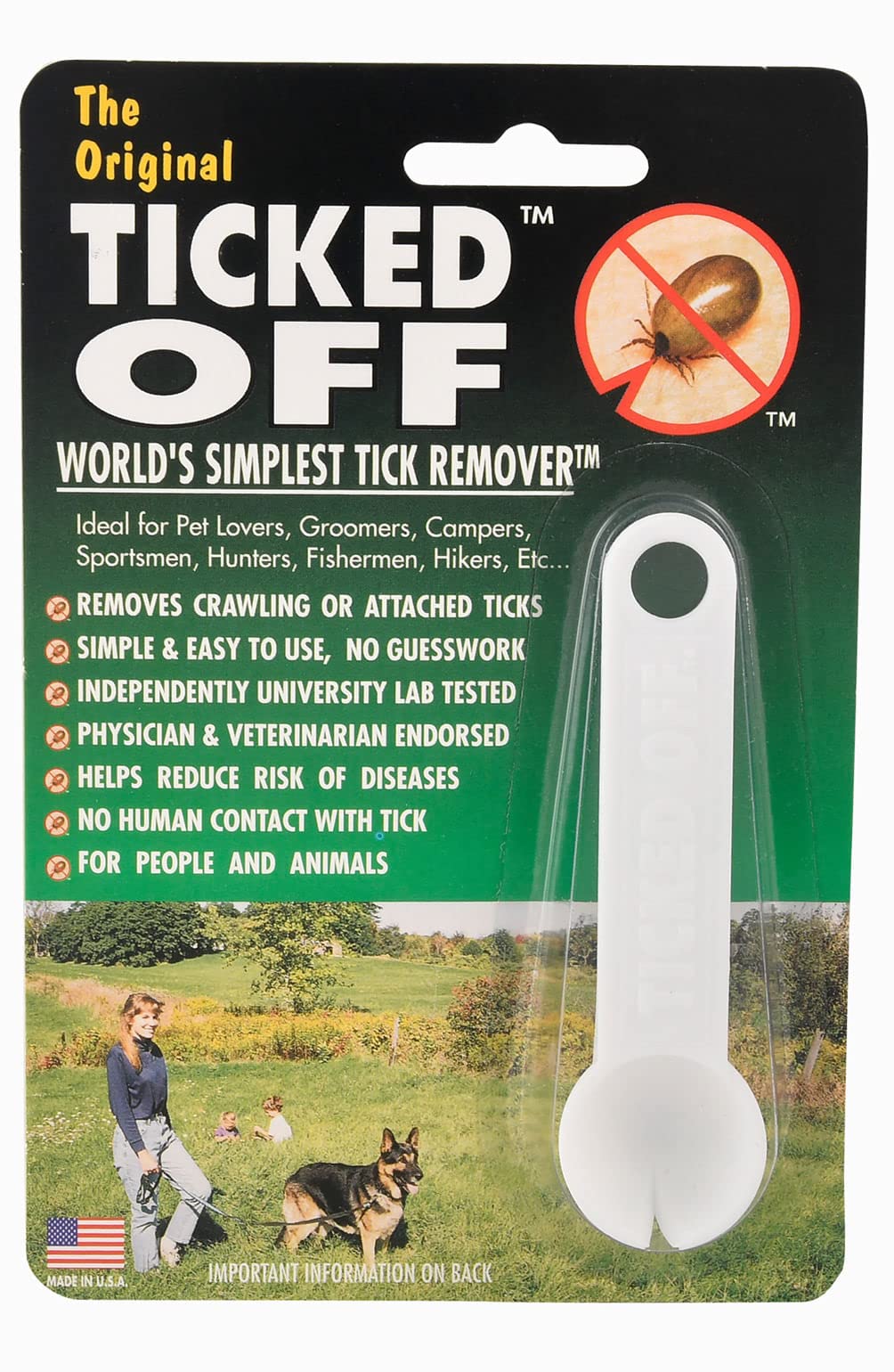 Ticked Off Pets Tick Remover, White