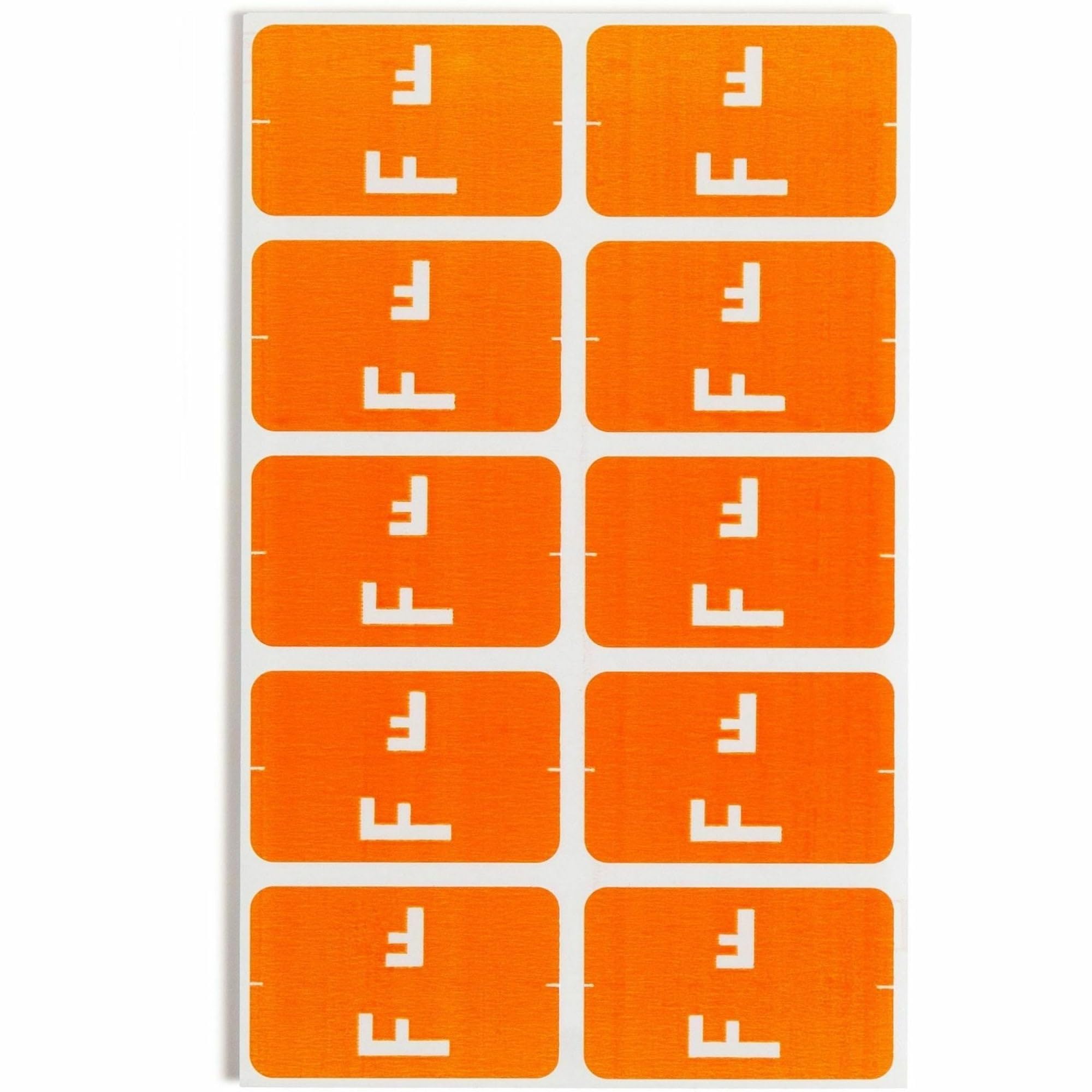 Smead AlphaZ ACCS Color-Coded Alphabetic Label, F, Orange, 100 Labels per Pack (67176)