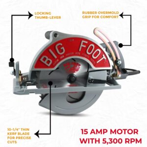 Big Foot Tools SC-1025SU BF-UG 10-1/4-Inch Wormdrive Magnesium Circular Saw w/ Skil Motor