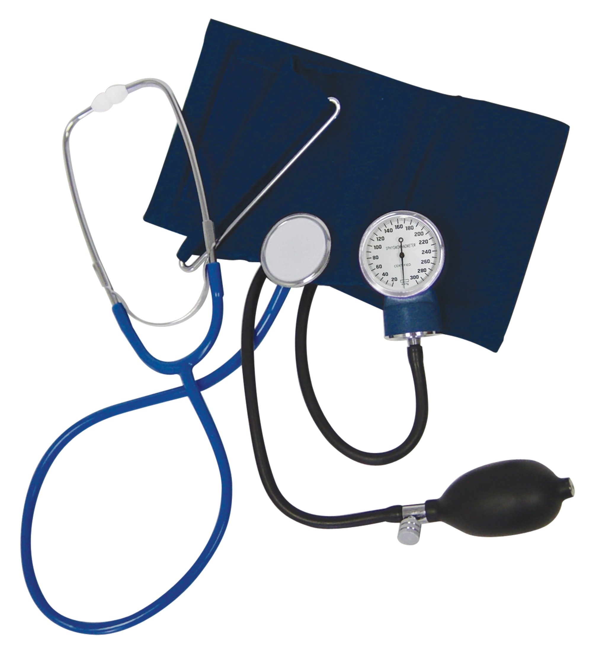 Lumiscope Stethoscope and Blood Pressure Cuff Set - Includes Aneroid Sphygmomanometer, Manual BP Monitor, Stethoscope, and Carrying Case -Adult Cuff, 100-021