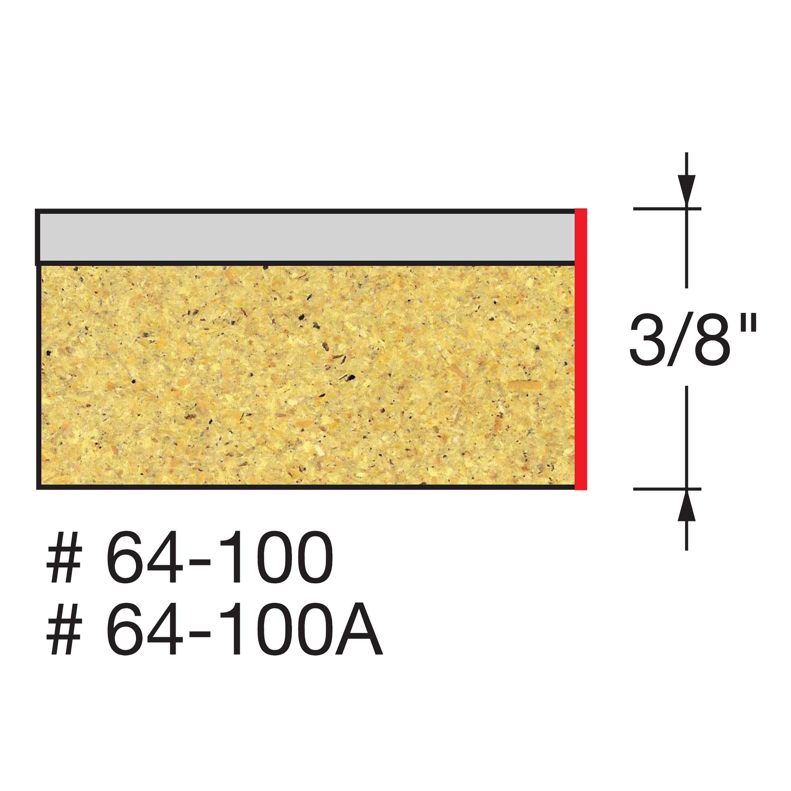 Freud 64-100: 1/4" (Dia.) Solid Carbide Flush Trim Bit with 1/4" Shank