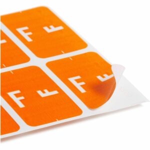 Smead AlphaZ ACCS Color-Coded Alphabetic Label, F, Orange, 100 Labels per Pack (67176)