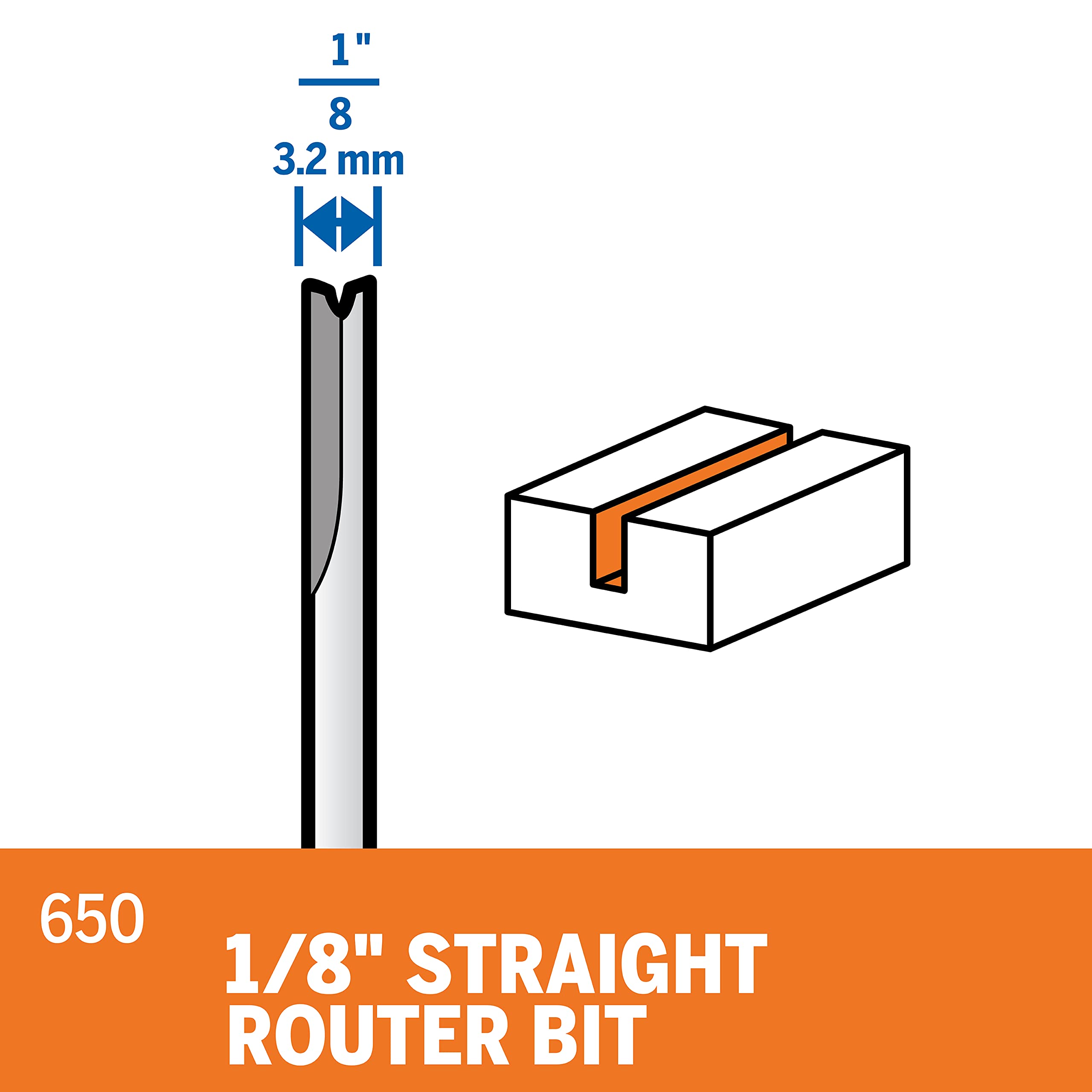 Dremel 650 1/8-Inch Straight Routing Bit