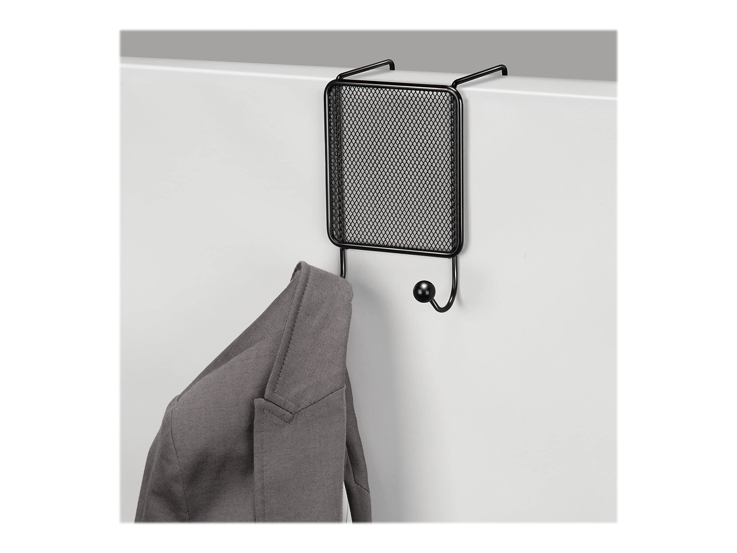 Fellowes Mesh Partition Additions Double Coat Hook, Black (75903)