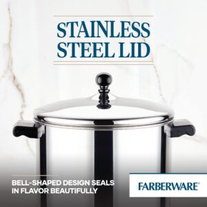 Farberware Classic Stainless Steel 8-Quart Stockpot with Lid, Stainless Steel Pot with Lid, Silver