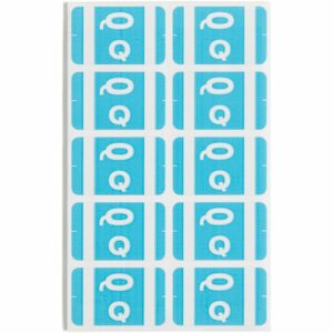 Smead Alphaz ACCS Color-Coded Alphabetic Label, Q, Light Blue, 100 Labels Per Pack (67187)