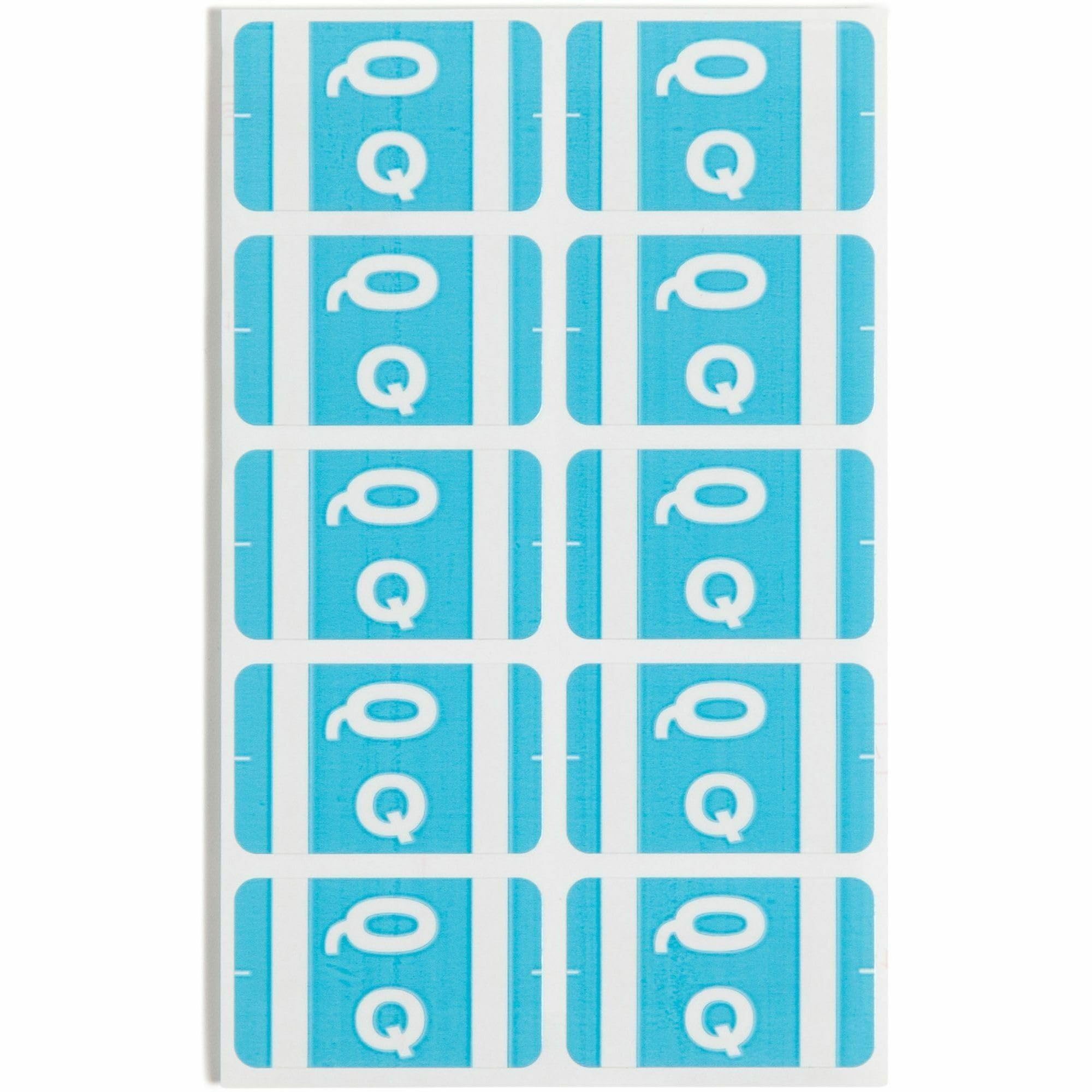 Smead Alphaz ACCS Color-Coded Alphabetic Label, Q, Light Blue, 100 Labels Per Pack (67187)