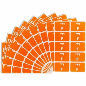 Smead AlphaZ ACCS Color-Coded Alphabetic Label, F, Orange, 100 Labels per Pack (67176)