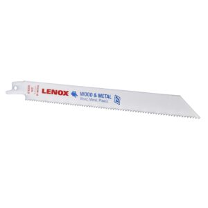 lenox tools bi-metal reciprocating saw blade, 8-inch, 10 tpi, 25-pack (20590b810r)