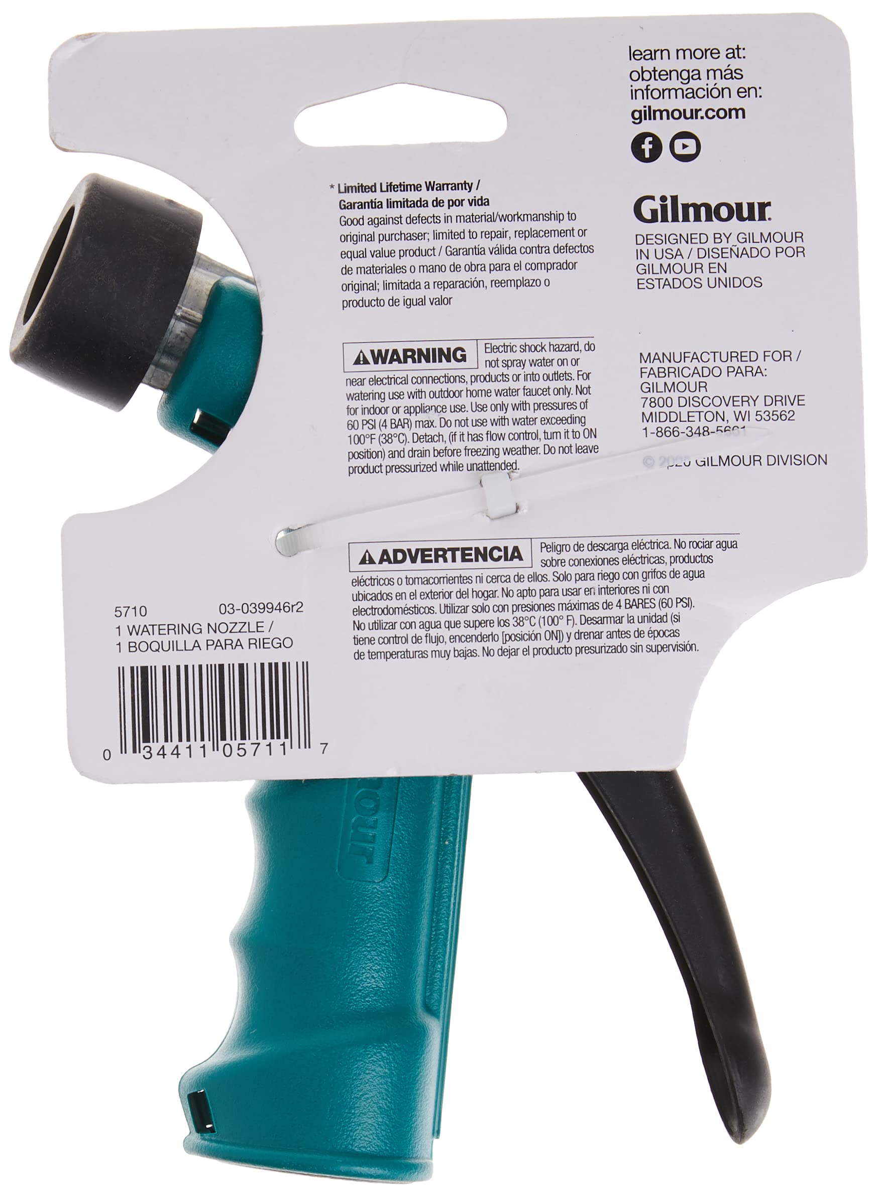 Gilmour Insulated Grip Nozzle with Threaded Front