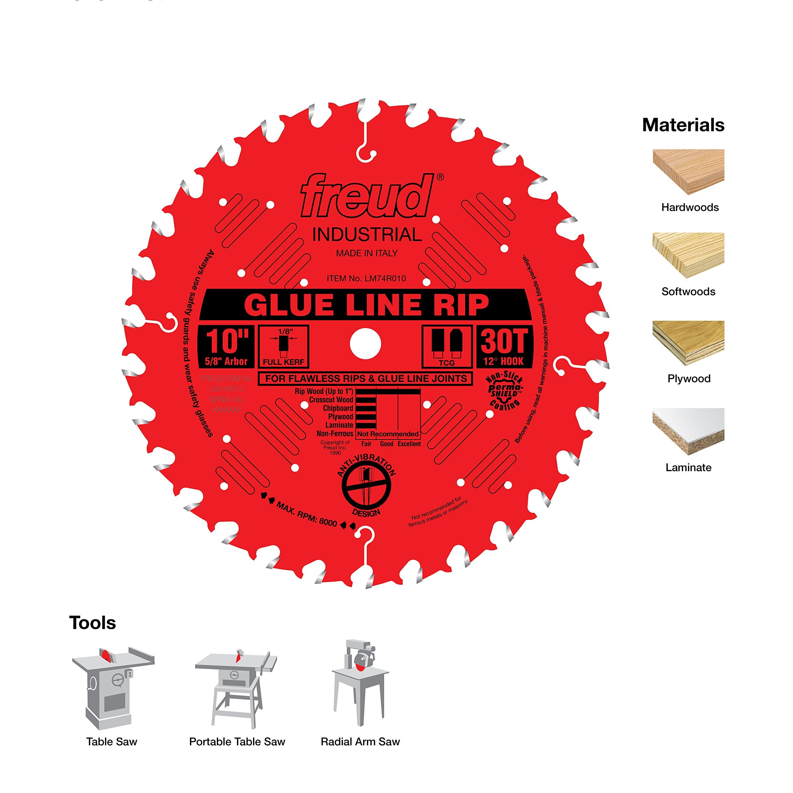 Freud LM74R010: 10" Industrial Glue Line Ripping Blade