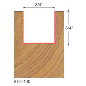 Freud 04-140: 3/4" (Dia.) Double Flute Straight Bit