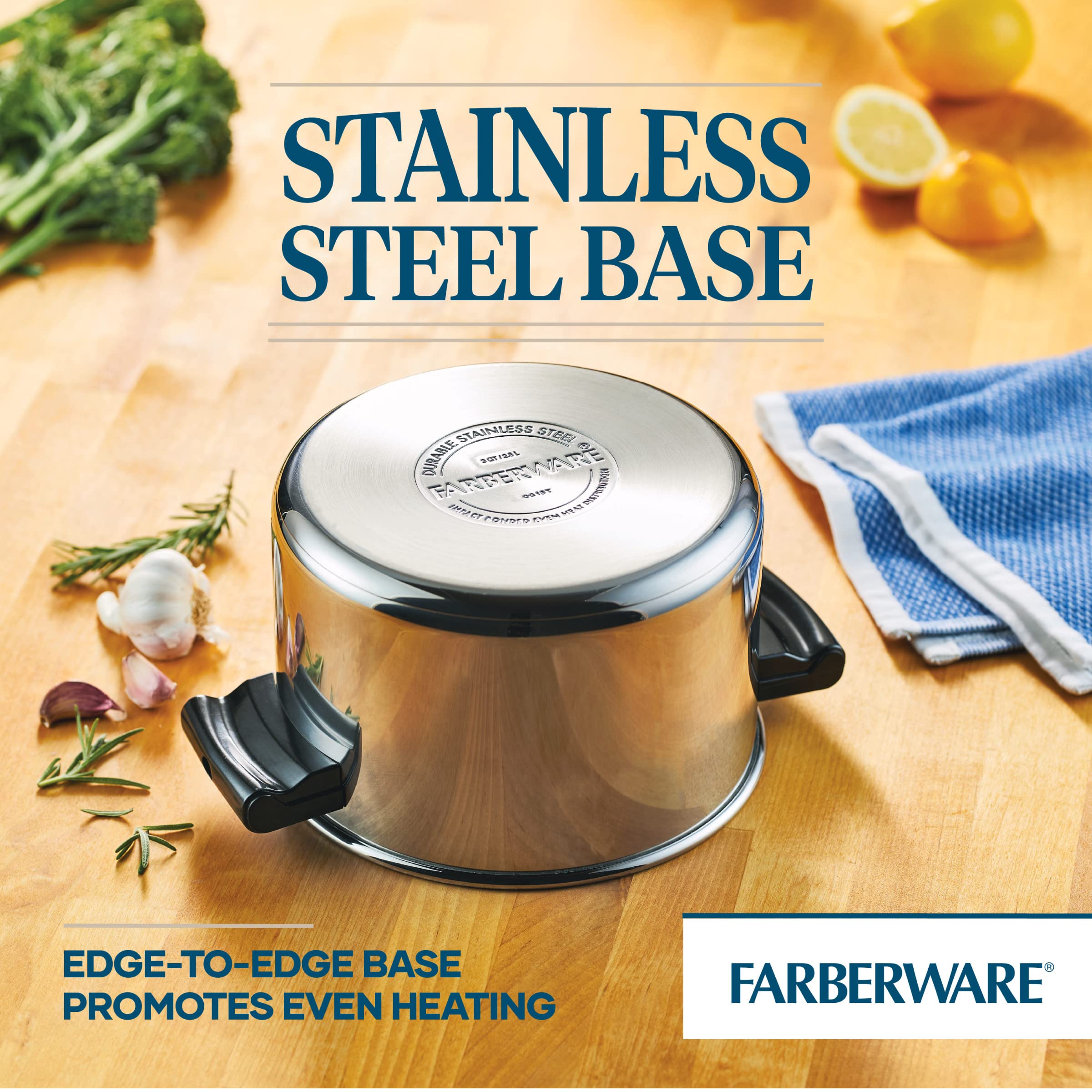 Farberware Classic Stainless Steel 4-Quart Covered Saucepot - - Silver