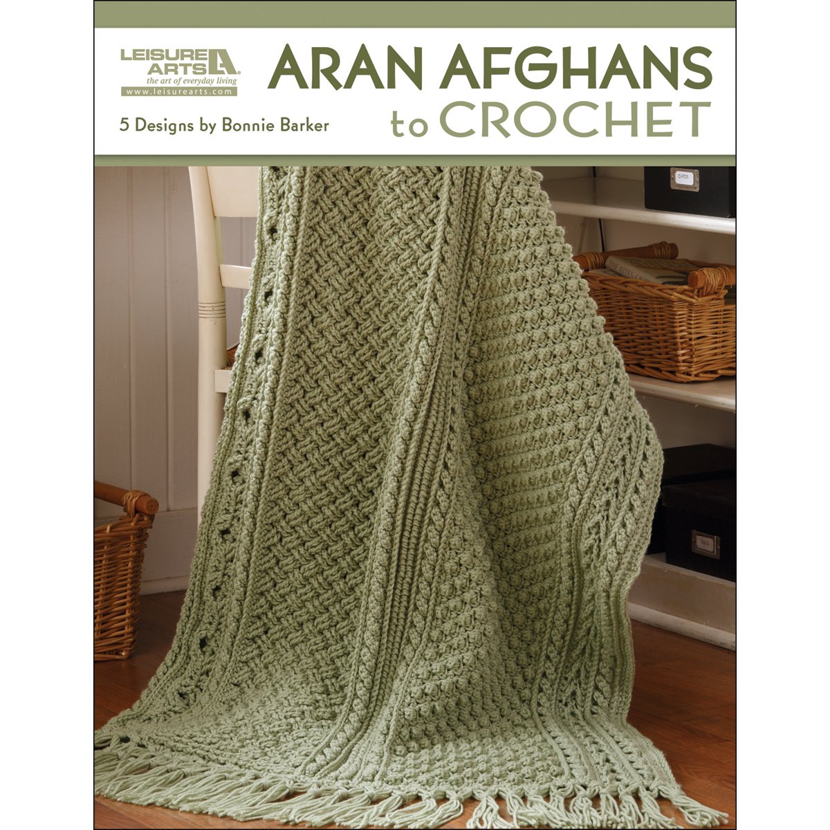 Leisure Arts Aran Afghans to Crochet