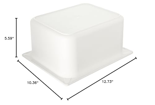 Carlisle FoodService Products CM110102 Coldmaster ABS Standard Half-Size Food Pan, 6 quart Capacity, 12.73" x 10.36" x 5.59", White