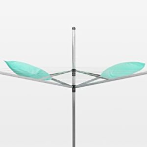 Brabantia Lift-o-Matic Large Rotary Airer Clothesline with Metal Soil Spear, 197 Feet, Silver