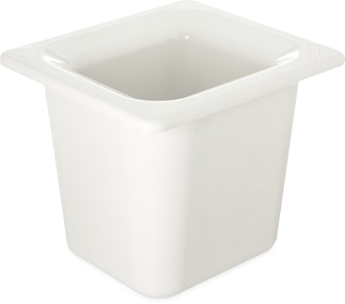 CFS CM110402 Coldmaster ABS Standard Sixth-Size Food Pan, 1.6 qt. Capacity, 6.84" x 6.25" x 5.91", White