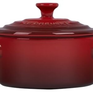 Le Creuset Stoneware Mini Round Cocotte, 8 oz., Cerise