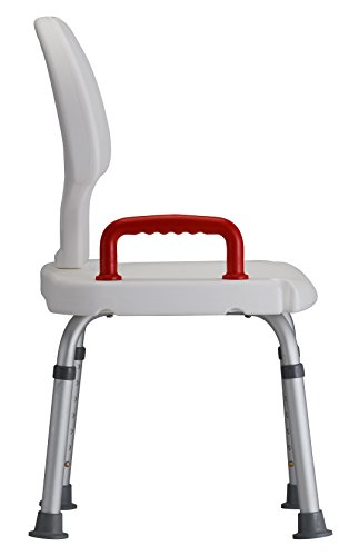 NOVA Medical Bath Seat with Back & Red Safety Handle