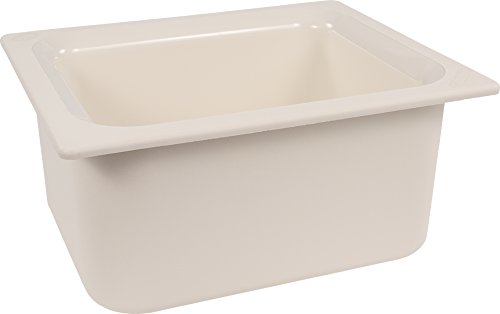 Carlisle FoodService Products CM110102 Coldmaster ABS Standard Half-Size Food Pan, 6 quart Capacity, 12.73" x 10.36" x 5.59", White