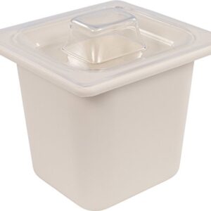 CFS CM110402 Coldmaster ABS Standard Sixth-Size Food Pan, 1.6 qt. Capacity, 6.84" x 6.25" x 5.91", White