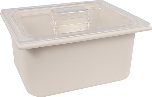 Carlisle FoodService Products CM110102 Coldmaster ABS Standard Half-Size Food Pan, 6 quart Capacity, 12.73" x 10.36" x 5.59", White