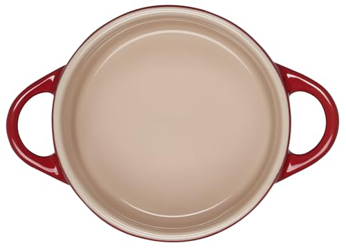 Le Creuset Stoneware Mini Round Cocotte, 8 oz., Cerise