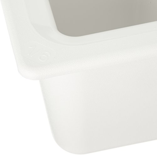 CFS CM110402 Coldmaster ABS Standard Sixth-Size Food Pan, 1.6 qt. Capacity, 6.84" x 6.25" x 5.91", White